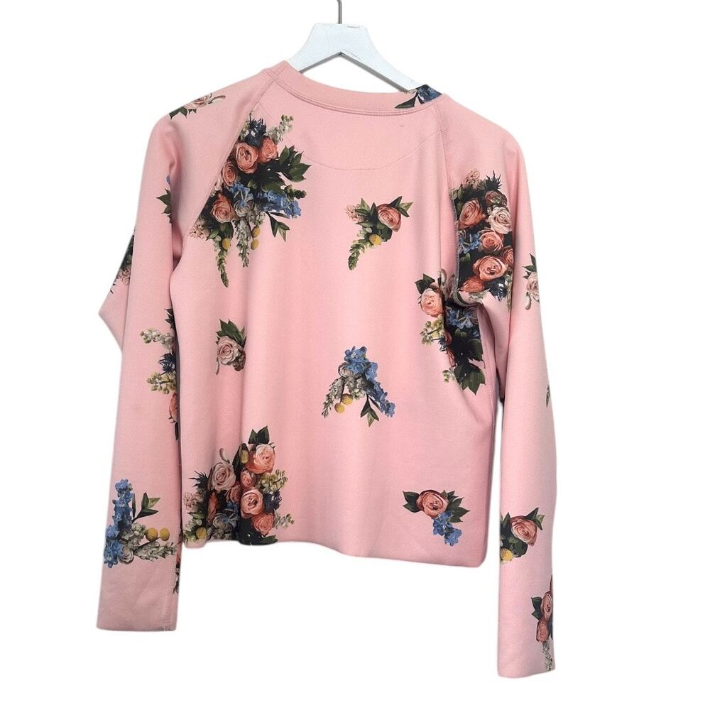 Albion Fit Neo Cropped Sweater Pink Floral Long Sleeve Size Small - Picture 3 of 6